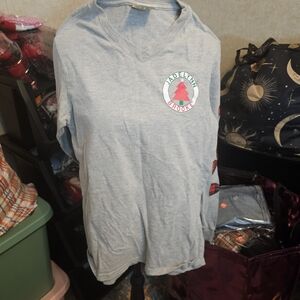 Jadelynn Brooke Gray V-Neck T-Shirt